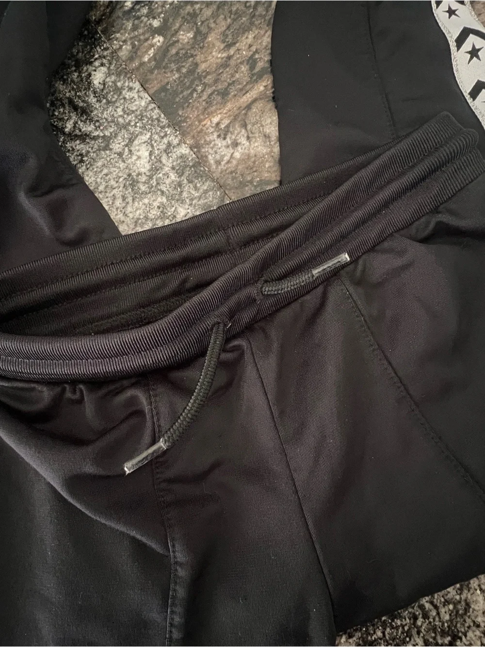 🏅 10/$10 Converse Black Joggers with White Star-Pattern Side Stripe